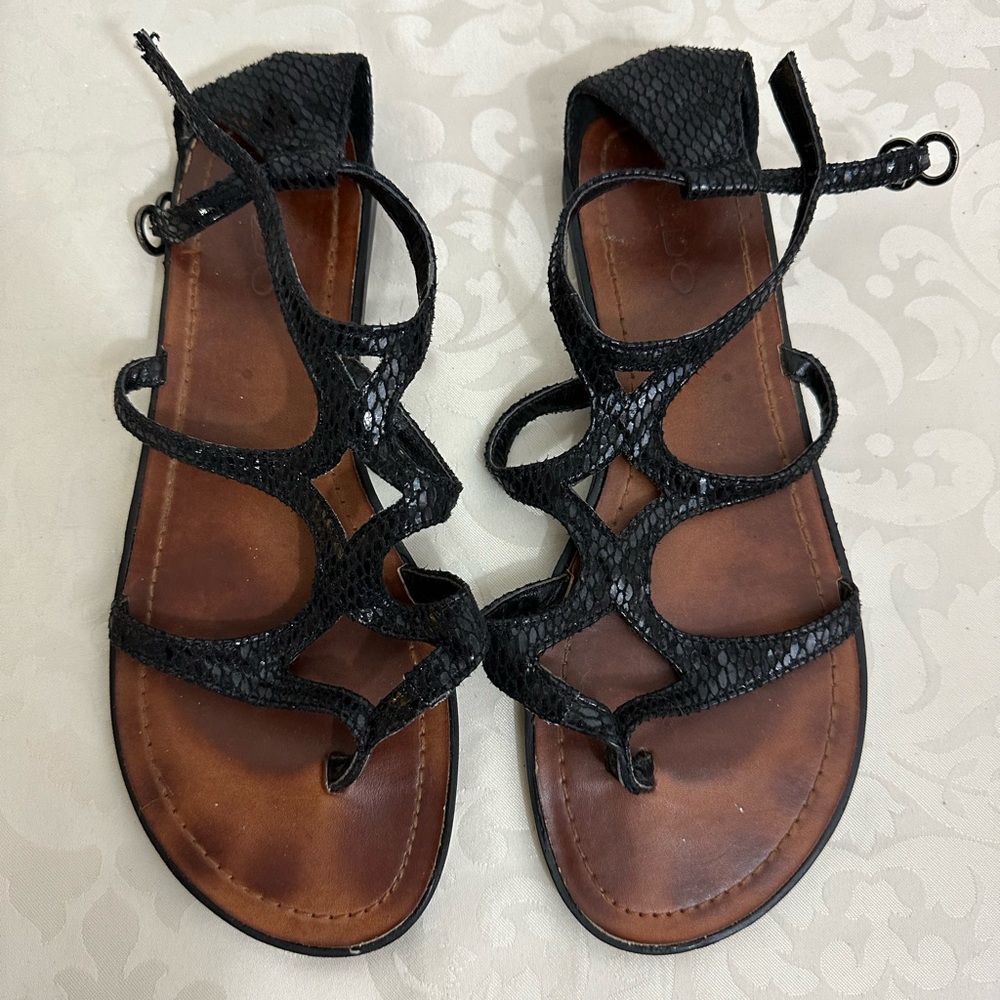 ALDO black flat sandals